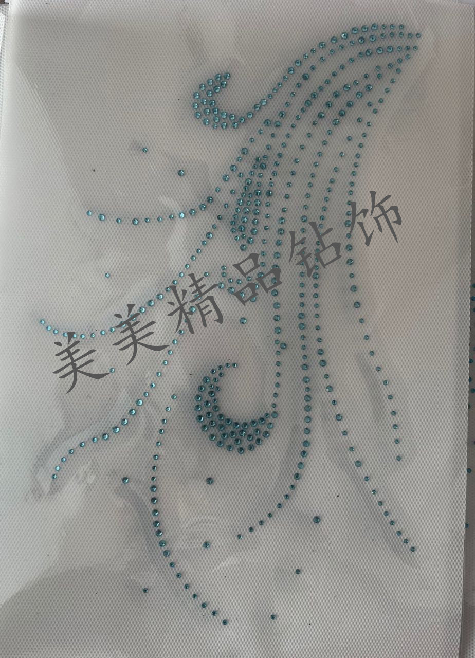 新品烫钻图水草流苏钻贴中东钻水钻烫画纺织服装辅料饰品DIY