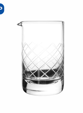 KLP日式水晶鸡尾酒调酒搅拌杯无铅加厚玻璃手工雕花家用调酒器具