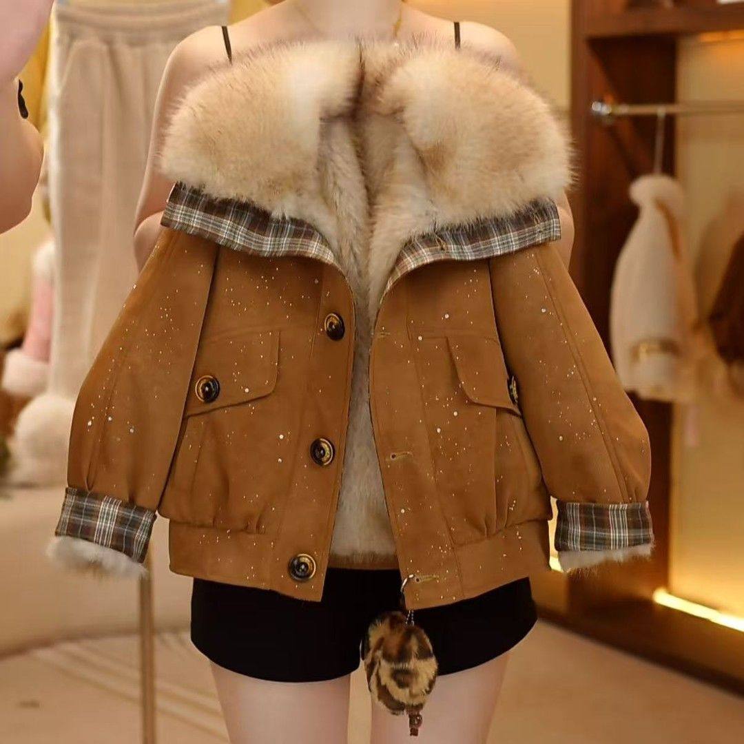 新款女童外套2025儿童洋气加厚加绒克服时髦时尚冬装上衣外穿潮流,童装/婴儿装/亲子装,皮草/仿皮草,淘宝优惠券,粉丝福利购,淘宝优惠卷