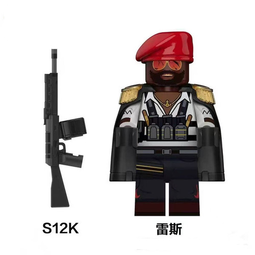 雷斯三角洲行动积木人仔周边玩具航天老太哈夫克小兵典狱长亲卫