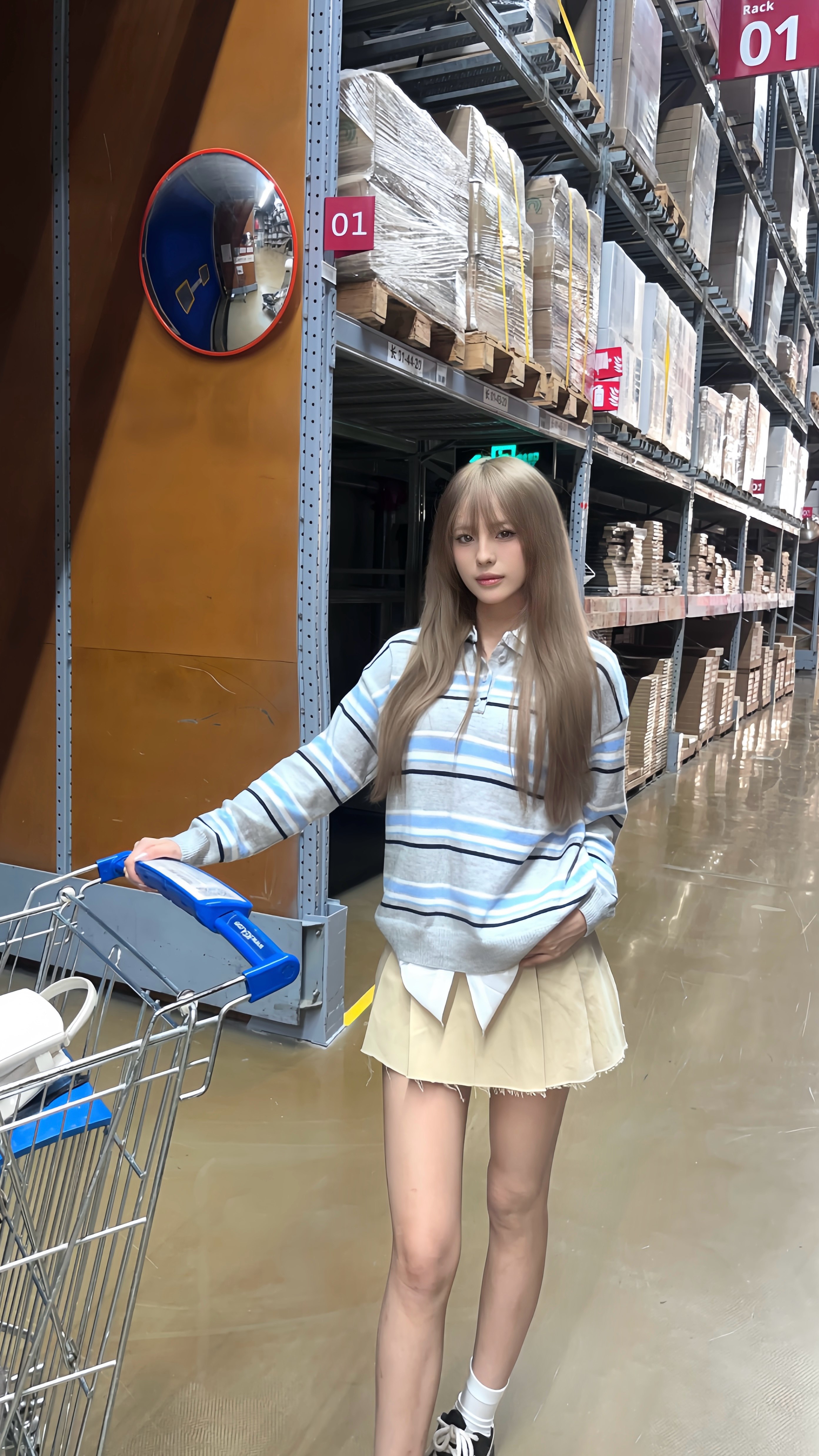 美式复古撞色条纹针织套头衫