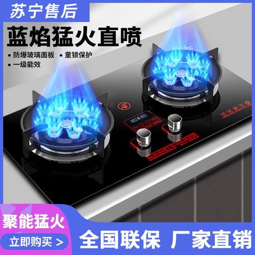 御皇好太太十三腔燃气灶家用双灶大火力嵌入式台式液化气煤气灶具