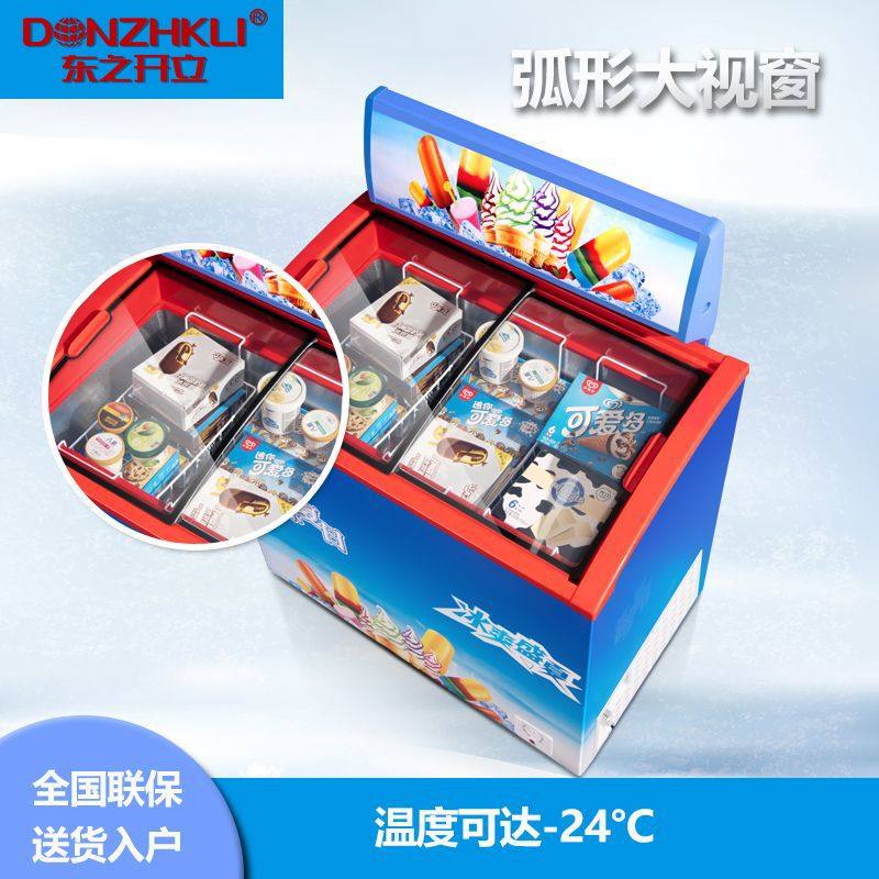东之开立车载冰箱小型雪糕柜展示柜迷你玻璃门冰柜冷冻冷藏柜商用
