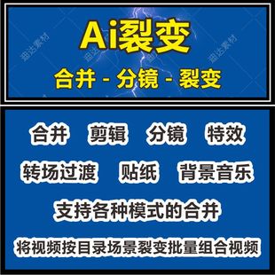AI裂变短视频全自动混剪软件批量视频图片音乐分镜好物合并成原创