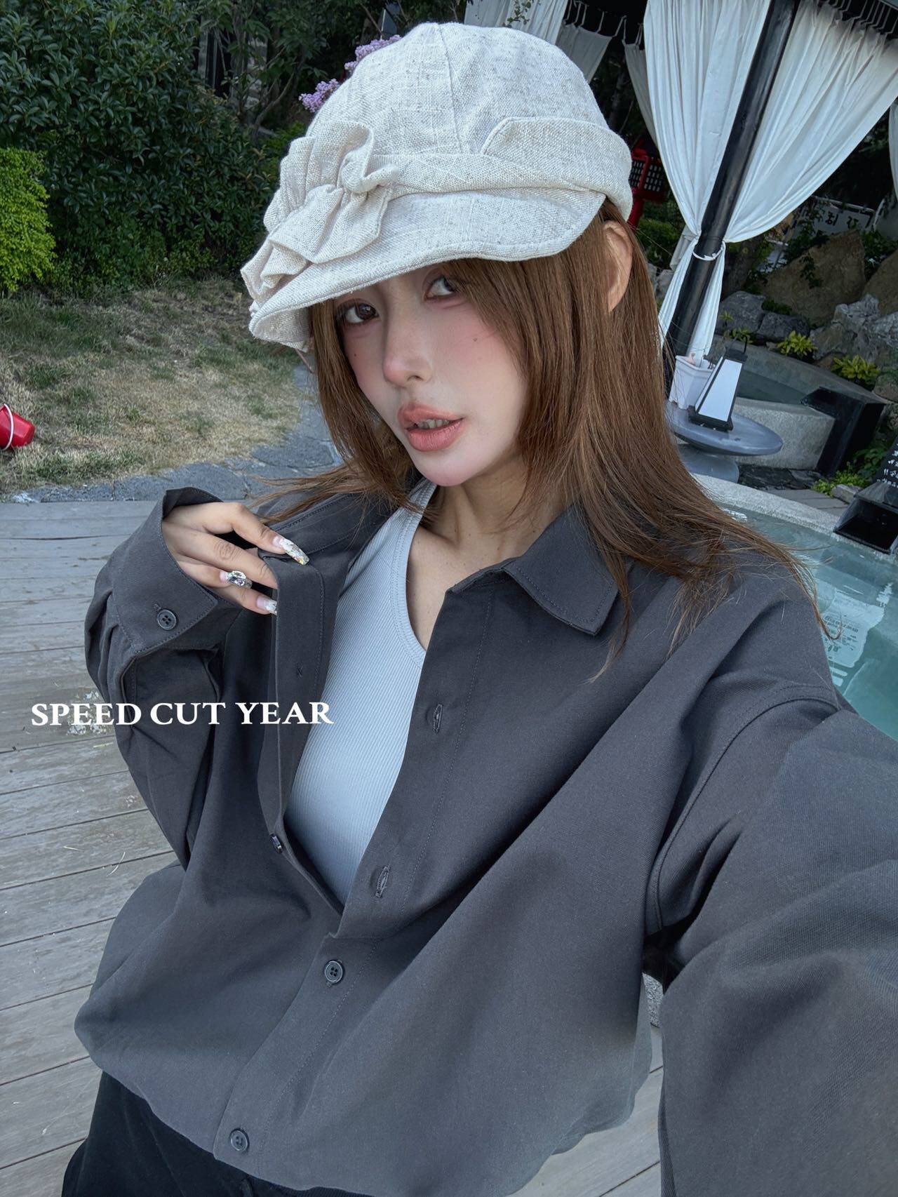 2026秋季新款韩版宽松设计师款衬衫背心假两件显瘦百搭长袖女休闲