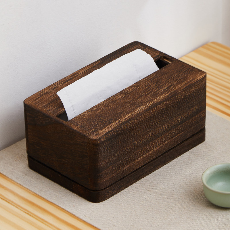 实木纸巾盒家用创意茶几餐桌木质抽纸盒厕所卫生间壁挂卫生纸盒子