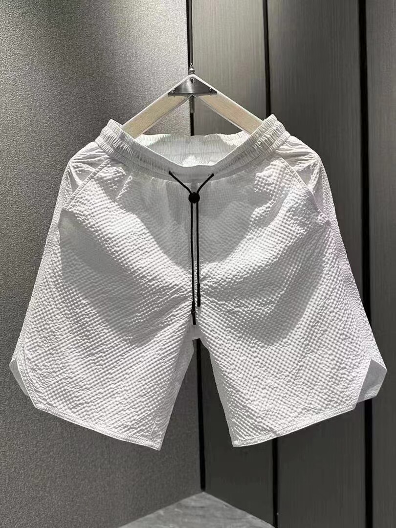 (网络图)沙滩裤五分男女同款糖果色休闲短裤泡泡纱313B-K537-P26,男装牛仔裤,星座313B