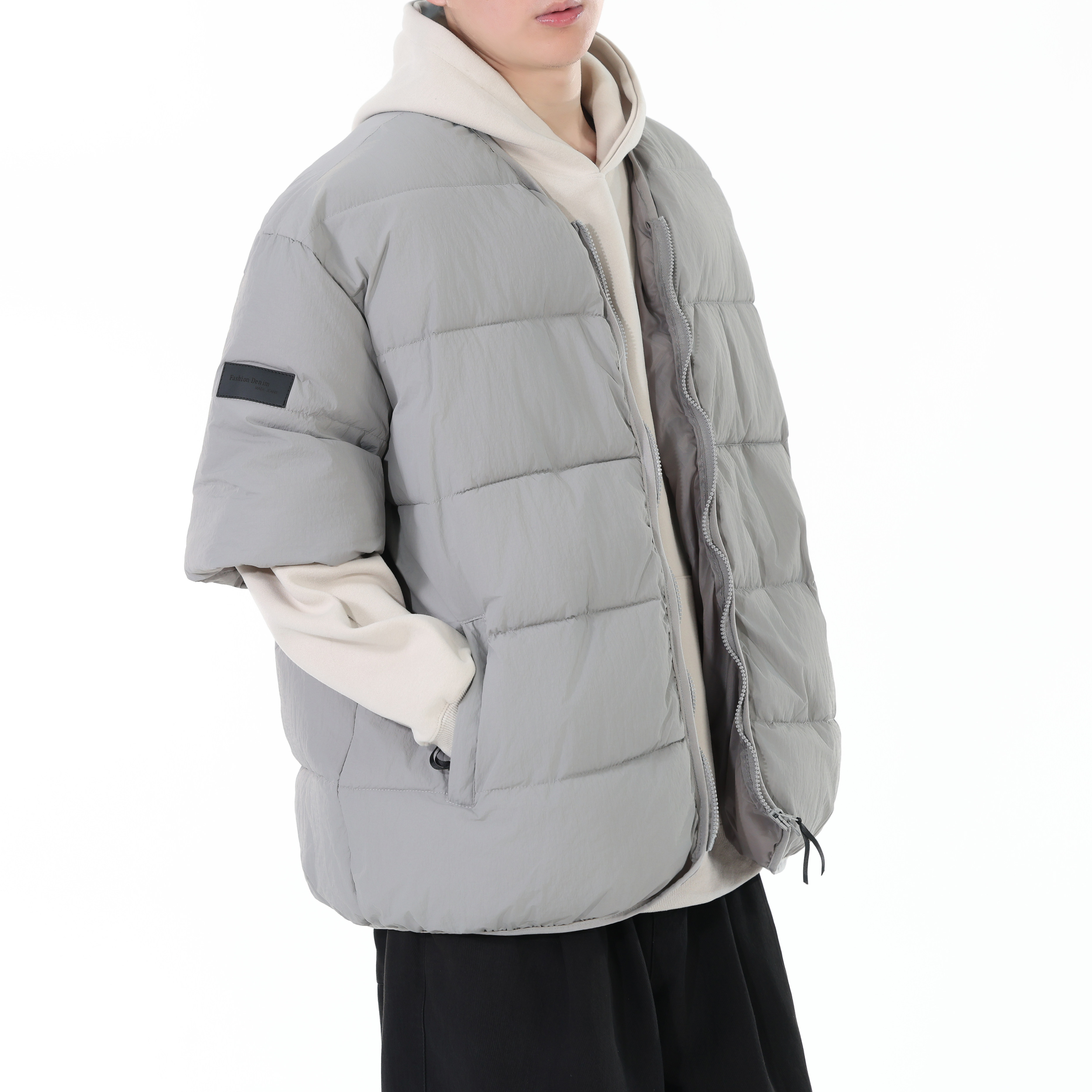 韩版潮流情侣中袖棉服男女同款保暖外套潮  313B-NC25319-P60图片