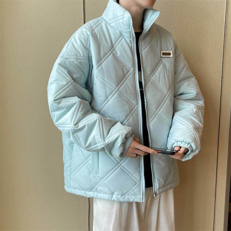 美式复古宽松保暖男生加厚情侣款冬季英伦立领棉服313B-NC359-P60,男装棉衣,星座313B