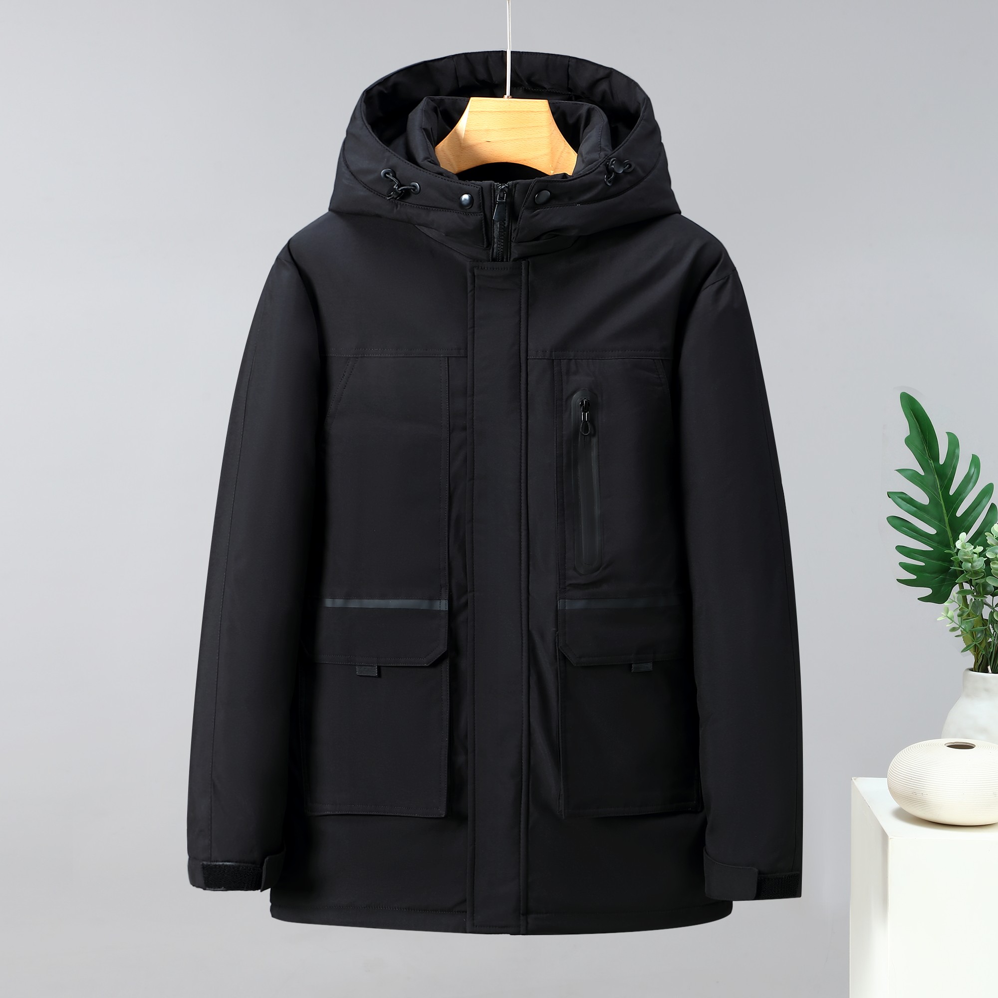 新款净版潮品加厚情侣棉衣面包服中长宽松外套棉服313B-8919-P120,男装棉衣,星座313B