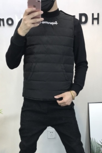 轻薄三级甲马甲秋冬新款保暖内胆短款修身羽绒棉背心313B-M88-P50图片