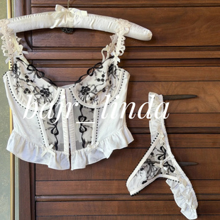 for love and lemons 性感蕾丝刺绣内衣聚拢塑身文胸内搭外穿胸衣