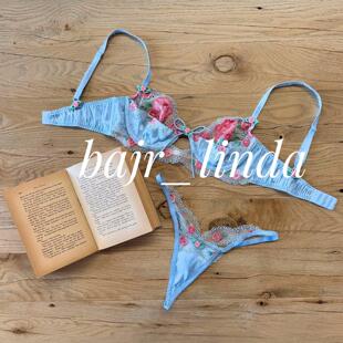 for love and lemons 聚拢胸衣玫瑰蕾丝刺绣文胸无衬垫镂空内衣女