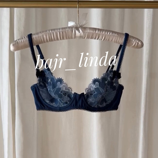 for love and lemons 蕾丝刺绣文胸牛仔薄款无衬垫内衣性感聚拢女