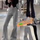 小众百搭显瘦显腿长加厚喇叭卫裤 设计师款 女 新款 欧洲站2026春季
