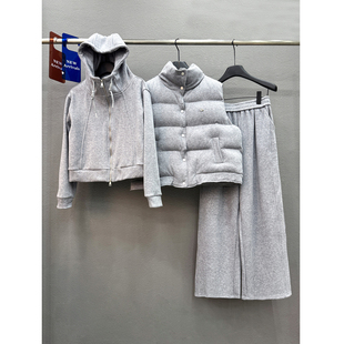 加绒套装 南油欧货2025冬季 卫衣外套休闲裤 立领连帽长袖 两件套 新款