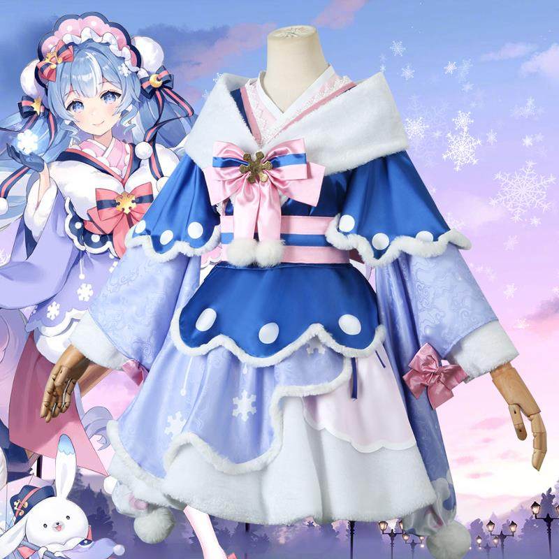 VOCALOID初音未来cos服2023miku雪初音cosplay服装女装lolita套装_虎窝淘