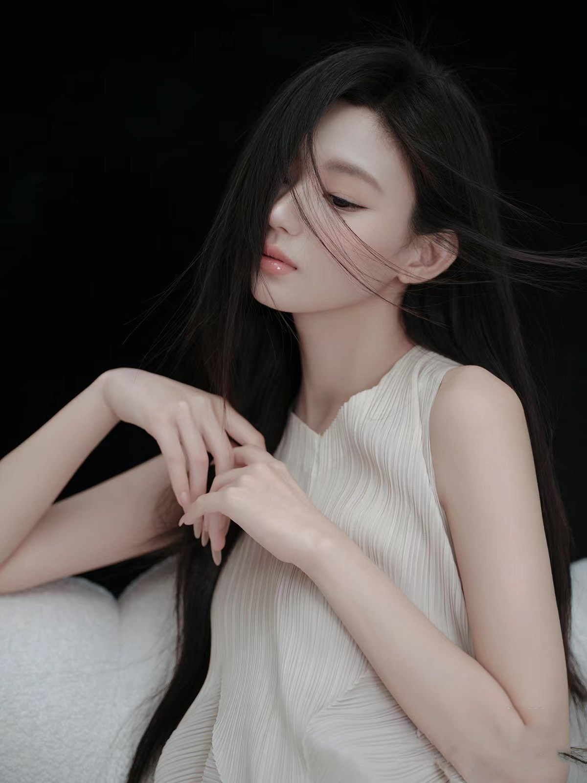 출산 사진 의류 집에서 새로운 패션 간단한 풍경과 그림자 서스펜더 스커트 달콤한 임신 어머니 사진 의류