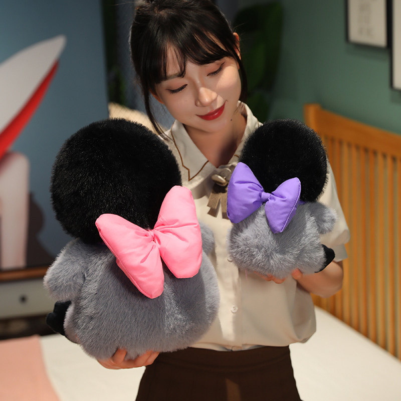 可爱花结企鹅崽崽公仔女孩布娃娃