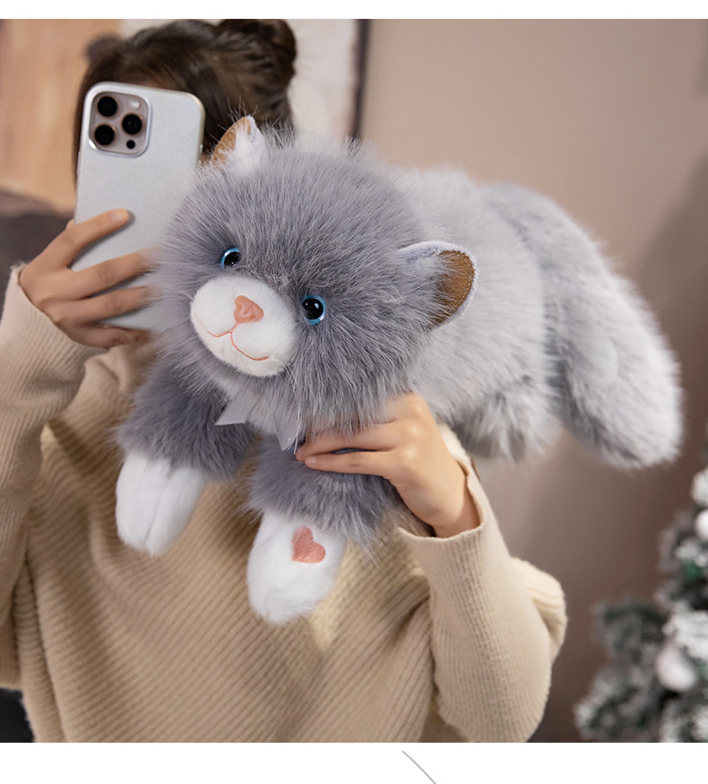 可爱仿真小猫咪公仔毛绒玩具布娃娃玩偶睡觉抱枕儿童生日礼物女生