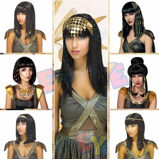 埃及艳后假发头饰希腊女神古克利奥帕特拉女王辫子角色扮演头套