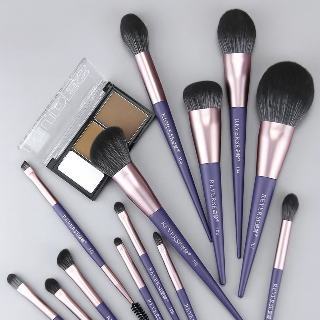 REVERSE逆龄紫葡萄13支化妆刷套刷专业眼影刷美妆工具刷子便携