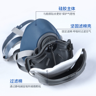 防尘口罩口覃防工业粉尘灰尘透气口鼻罩打磨煤矿装 修防尘面罩面具