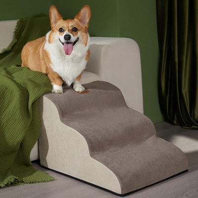新款楼梯狗狗斜坡爬梯防滑可拆洗老年犬超大上床沙发台阶宠物用品