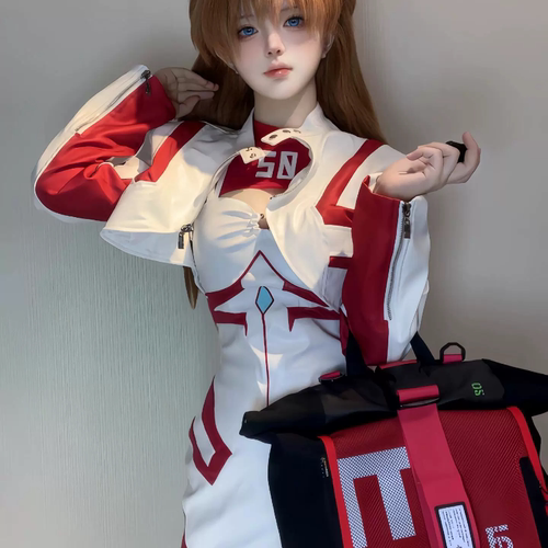 新世纪福音战士明日香摇滚cos服evacos服机车服绫波丽cos服二次元