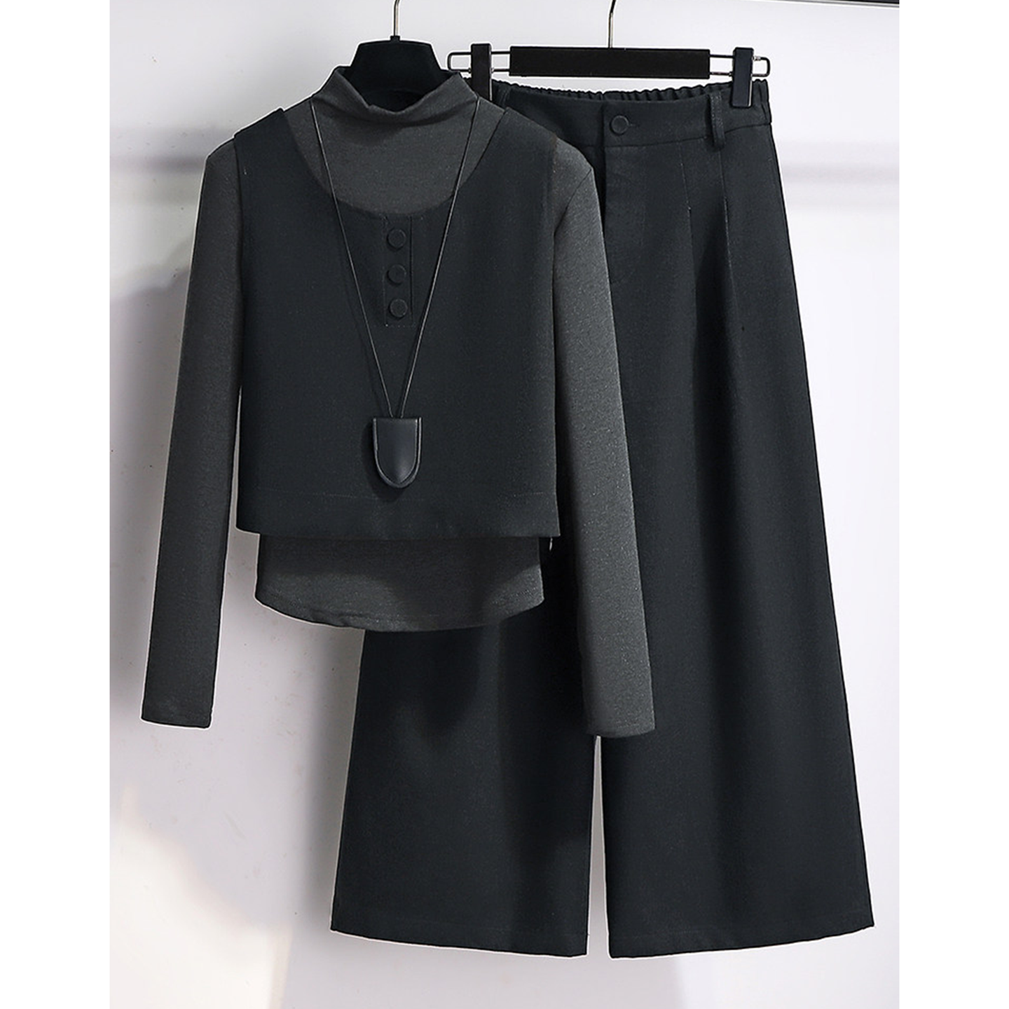2026超火冬装三件套一整套高级感穿搭女装小个子毛呢马甲职业套装,女装/女士精品,时尚套装,淘宝优惠券,粉丝福利购,淘宝优惠卷