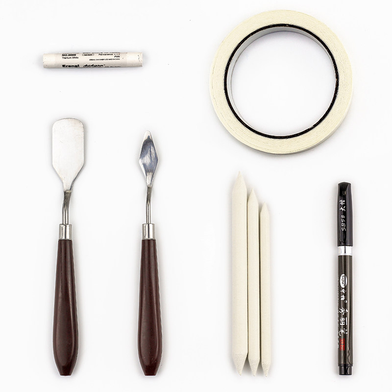 辅助工具秀丽笔纸胶带全套油画棒