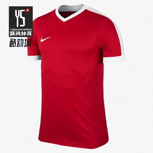 Nike/耐克正品PARK DERBY男子舒适透气训练V领足球短袖725892-657