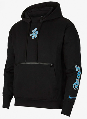 Nike/耐克正品洛杉矶湖人队男子篮球运动卫衣套头连帽衫 CN1813