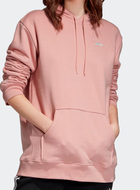 Adidas/阿迪达斯正品三叶草 HOODIE女子休闲套头衫运动卫衣EC9355