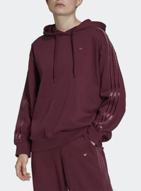 Adidas/阿迪达斯正品三叶草女子休闲卫衣连帽衫H18041