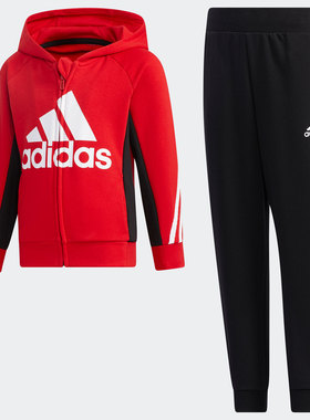 Adidas/阿迪达斯正品春季新款小童装训练休闲运动套装 GP0364