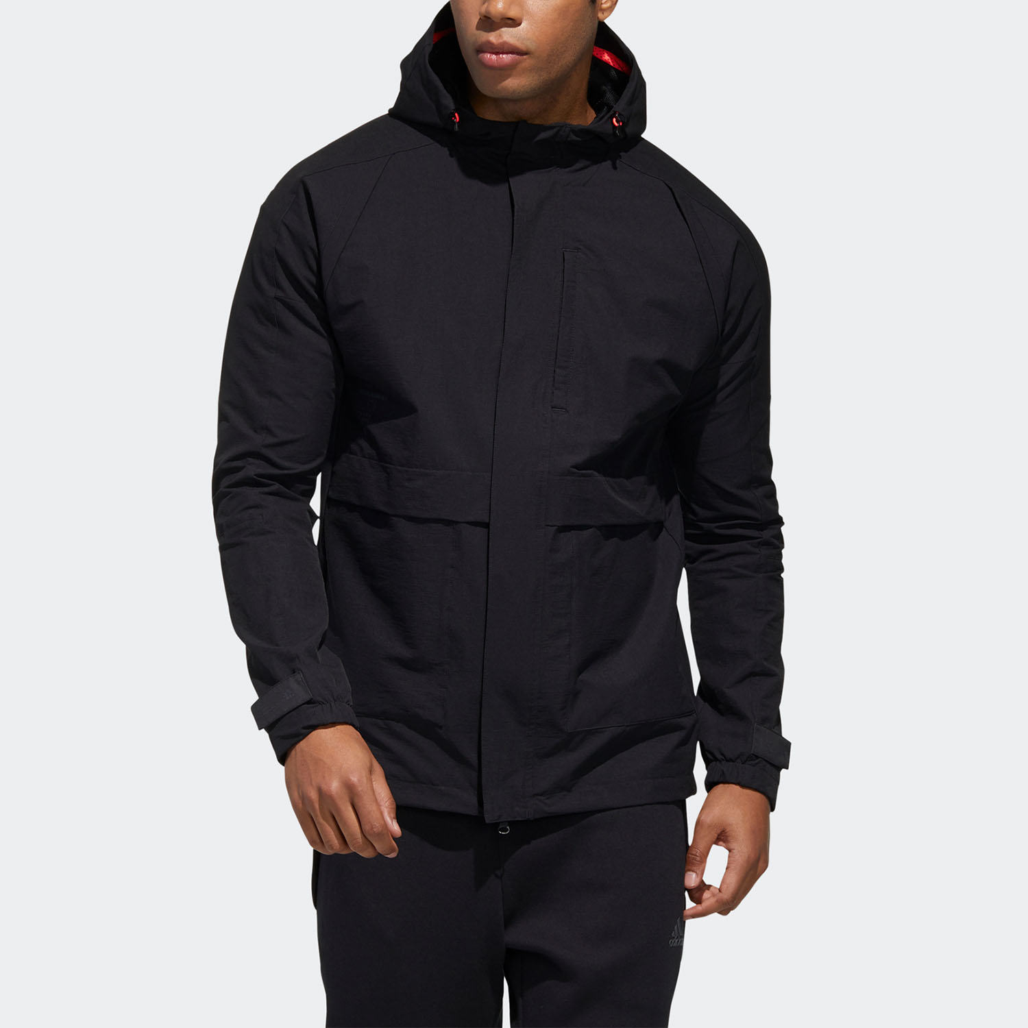 阿迪达斯男子连帽运动夹克外套