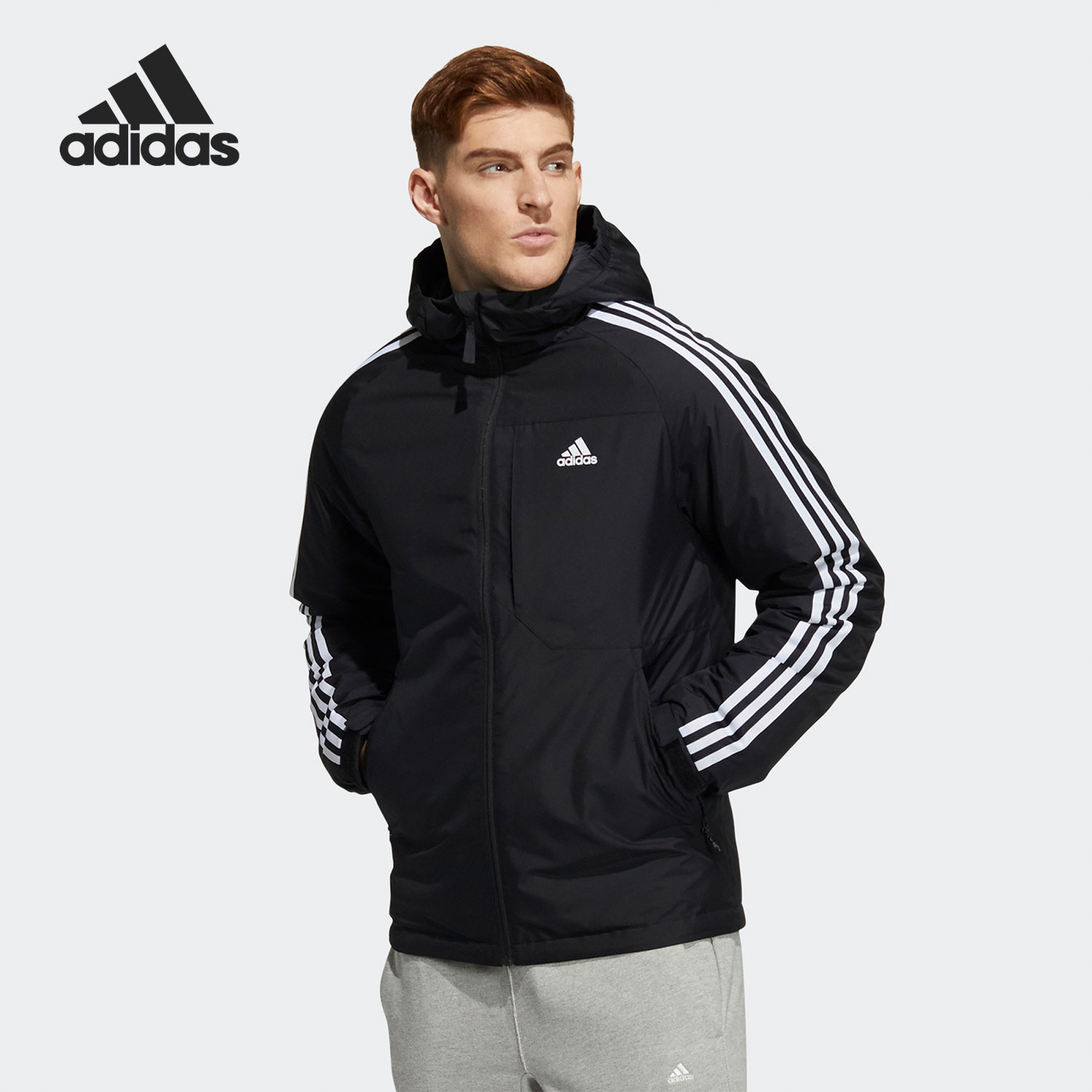 阿迪达斯2020男子连帽羽绒服