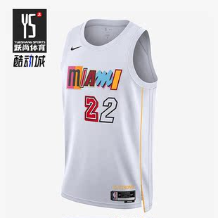 Nike/耐克正品迈阿密热火队DRI-FIT  男子篮球球衣 DO9599-100