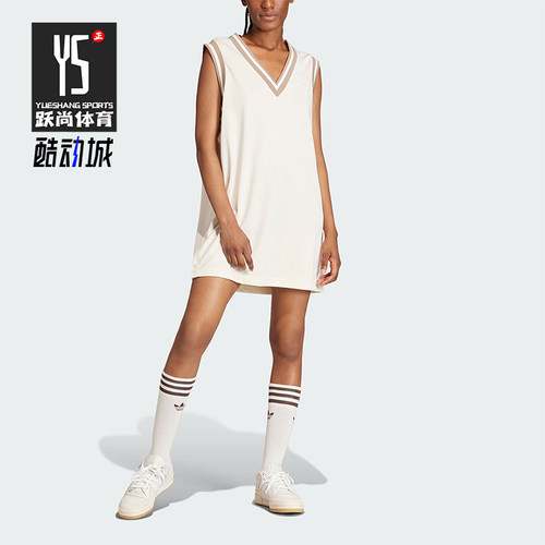Adidas/阿迪达斯正品新款女子侧开排扣运动无袖连衣裙IS5261