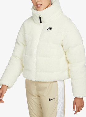 Nike/耐克正品休闲女子时尚潮流保暖毛绒运动外套 DD4655-715