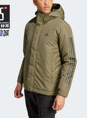 Adidas/阿迪达斯正品新款男子运动休闲保暖连帽棉服IP2535