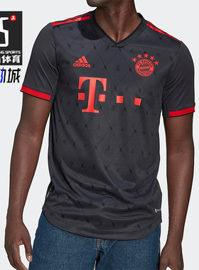 Adidas/阿迪达斯正品FCB 3 AU JSY 拜仁慕尼黑足球透气短袖H39910