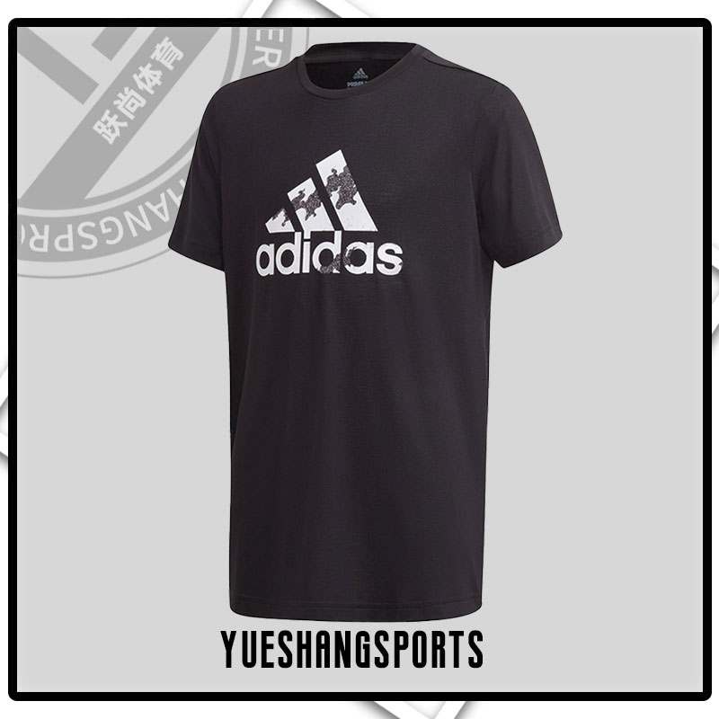 Adidas/阿迪达斯正品夏季新款大童男女运动休闲短袖T恤GE0534