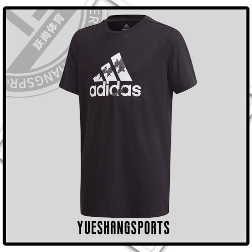 Adidas/阿迪达斯正品夏季新款大童男女运动休闲短袖T恤GE0534