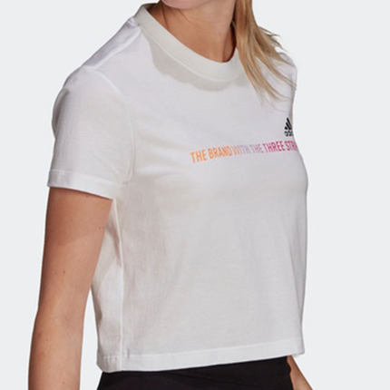 Adidas/阿迪达斯正品 新款女子运动休闲圆领短袖T恤GM5577
