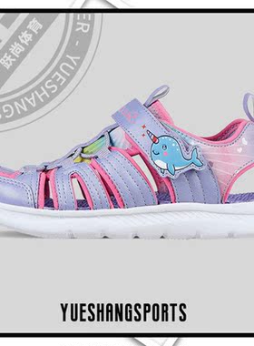 Skechers/斯凯奇正品夏季魔术贴儿童卡通休闲凉鞋 302721L