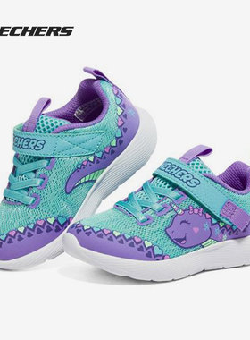 Skechers/斯凯奇正品新款女童卡通防踢护脚休闲鞋 302880N