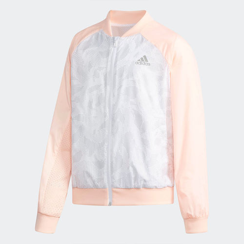 Adidas/阿迪达斯正品新款女大童运动休闲连帽外套夹克DM7079