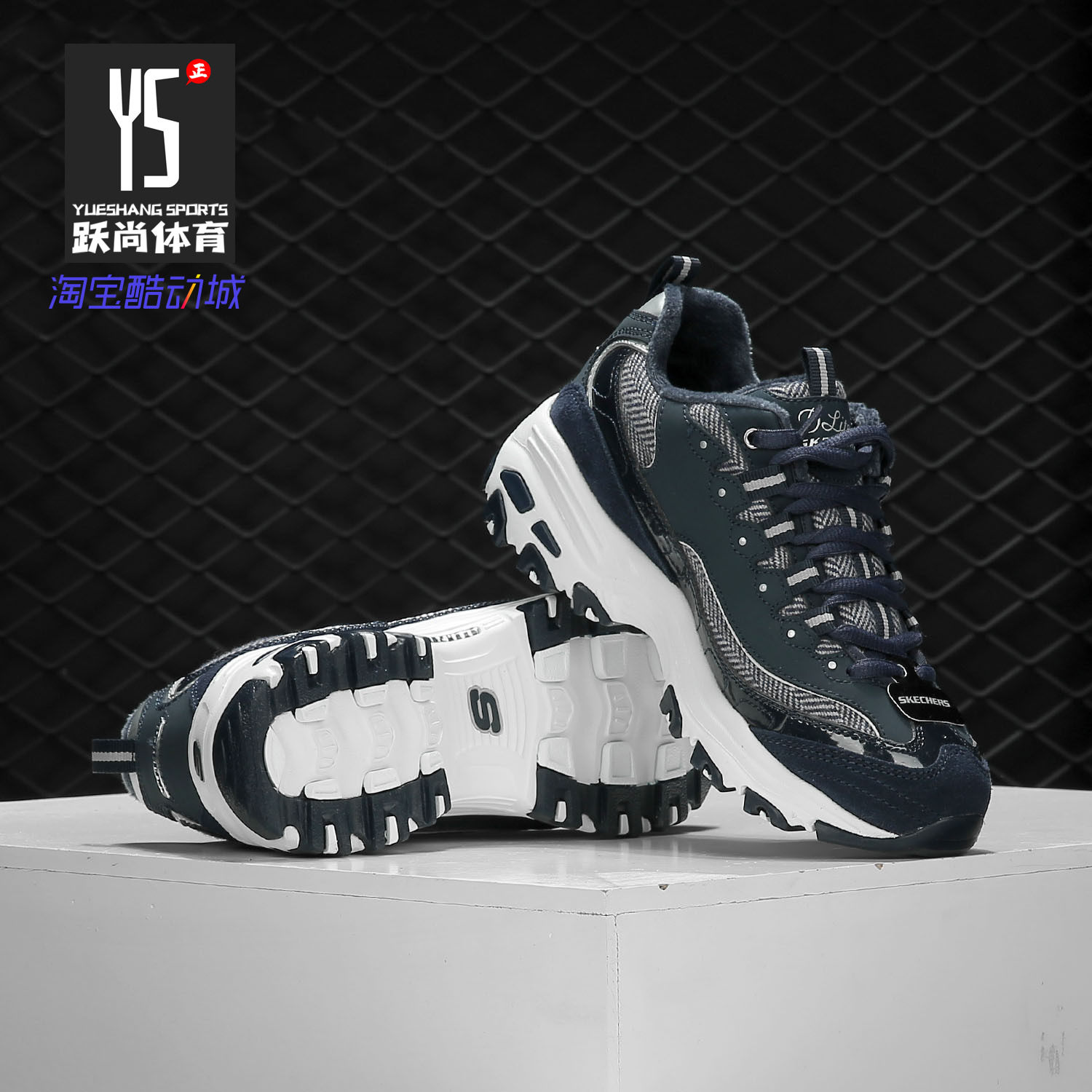 Skechers/斯凯奇正品 冬季新款女子厚底加绒舒适运动跑步鞋